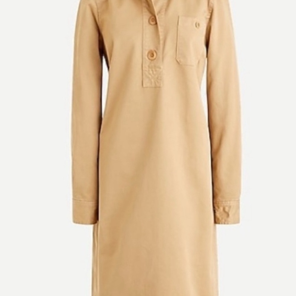 J. Crew Tan Long Sleeve Dress New never worn.
39”length, 19”pit to pit - Picture 3 of 5